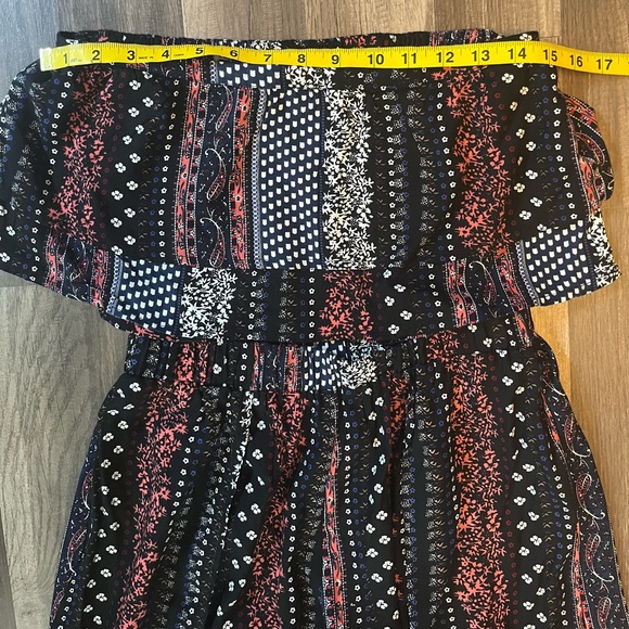 Thread Story Geo Print 2 Piece Halter and Split Leg Wide Jumpsuit/Romper SZ M/L - Picture 6 of 15